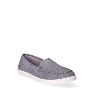 Women's Slip-On Surf Moc Sneakers - Memory Foam Insole, Size 9, Gray